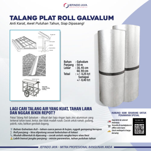 Talang Plat Roll Galvalum