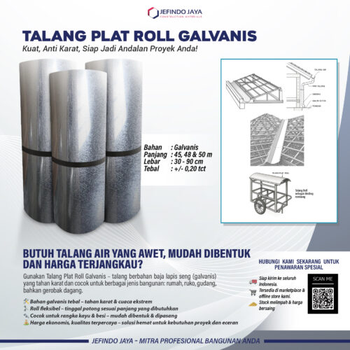 Talang Plat Roll Galvanis